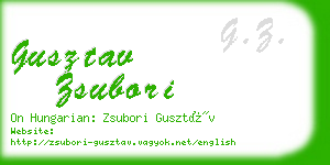 gusztav zsubori business card